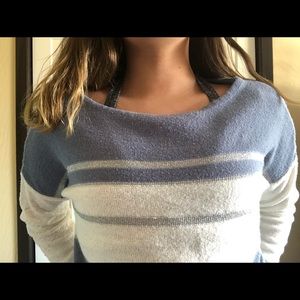 Blue and White Sweater